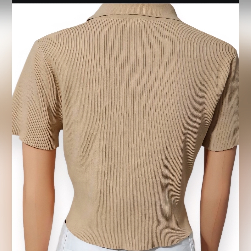 Forever 21 Beige Ribbed Knit Top - Picture 2 of 5